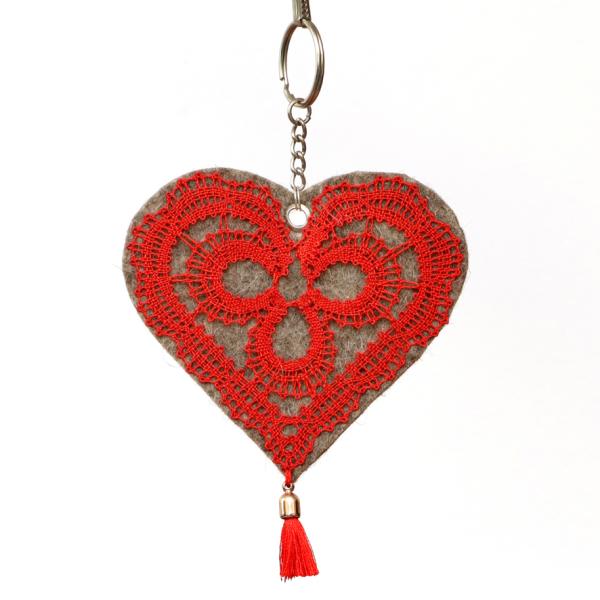 551 Bastel-Set "Herz" mit Filz-Herz aus Schafwollfilz